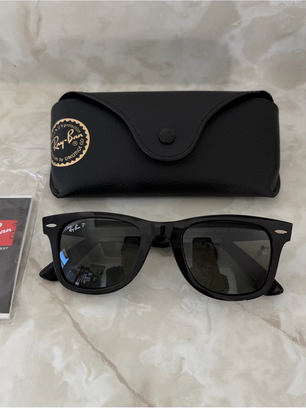 Rayban 4340 Wayfarer Polarized Black Sunglasses